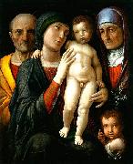 Andrea Mantegna Hl. Familie mit Hl. Elisabeth und Johannesknaben Spain oil painting artist